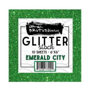 Brutus Monroe Glitterstock 6"x 6" - Oz Collection - Emerald City*