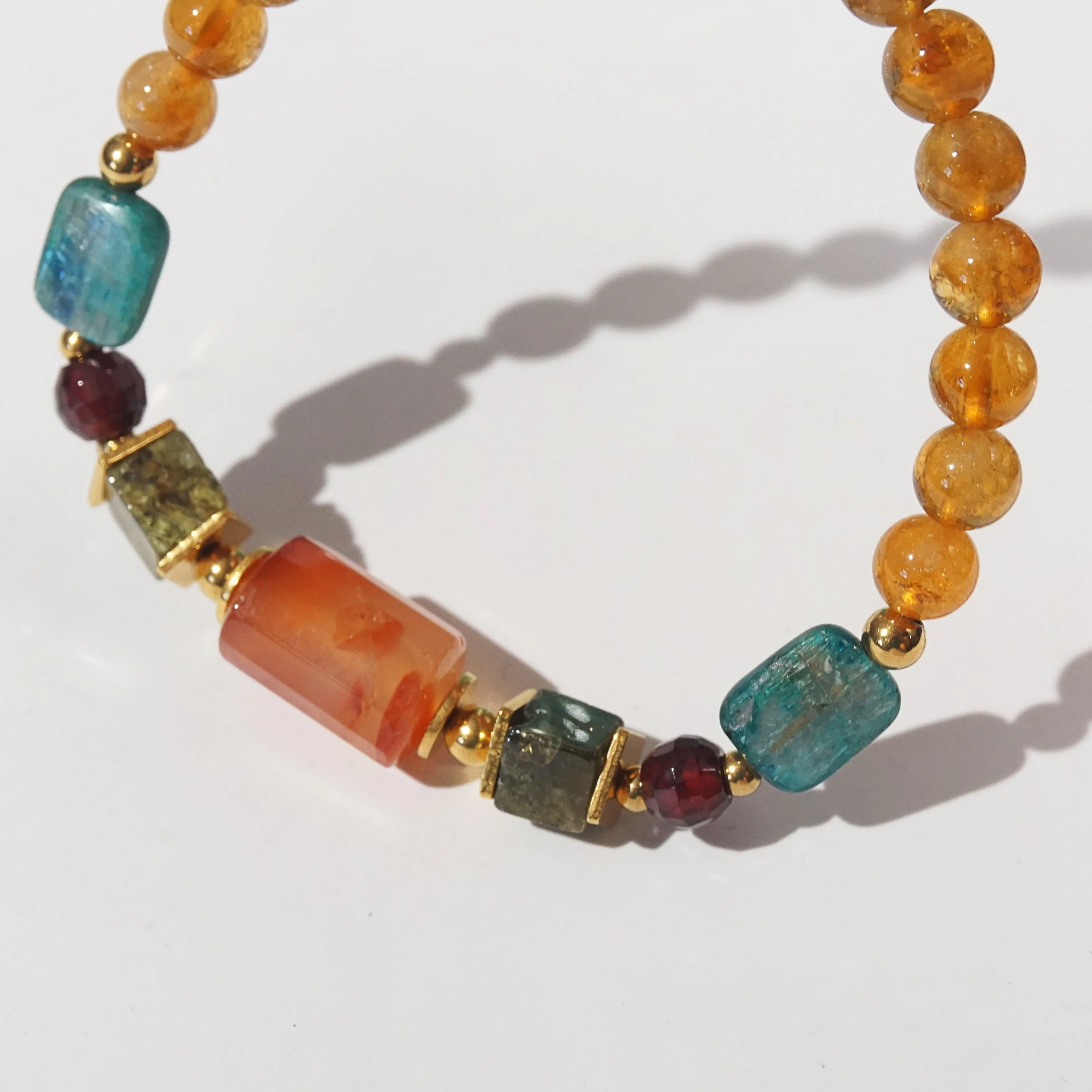 Carnelian, Garnet, Kyanite, and Citrine