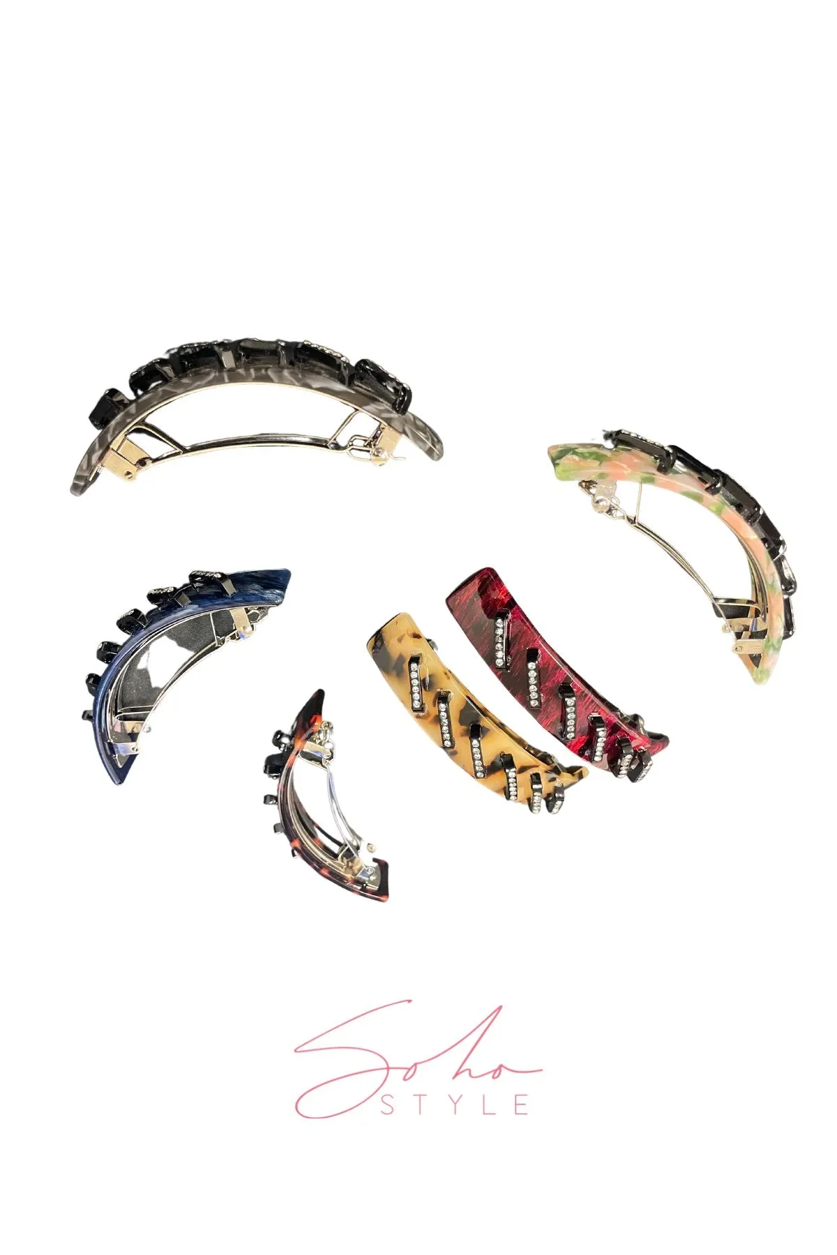 Cellulose #46- Large Marble Barrette