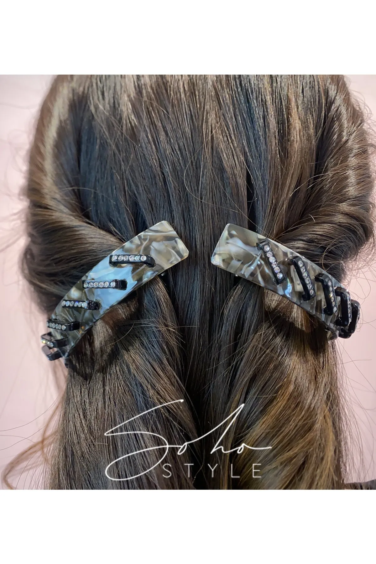 Cellulose #46- Large Marble Barrette