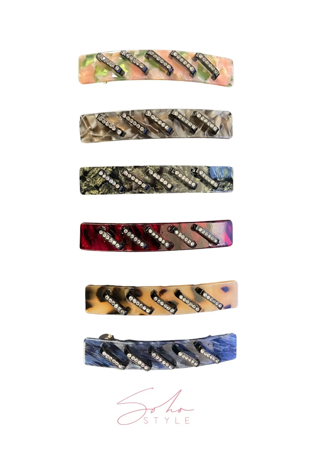 Cellulose #46- Large Marble Barrette