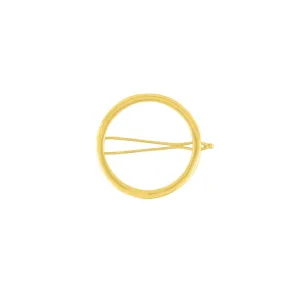 Circle Barrette in Gold