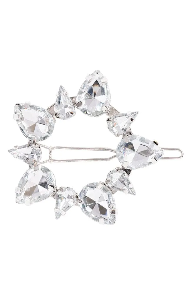 Crystal Dahlia Tige Boule Barrette