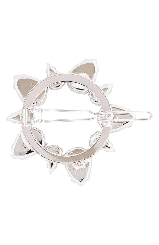 Crystal Dahlia Tige Boule Barrette
