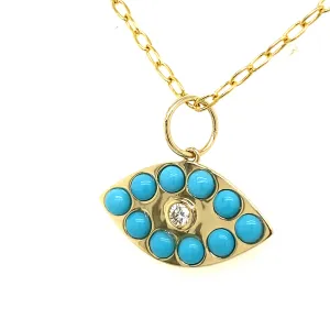 Diamond & Turquoise Evil Eye Charm