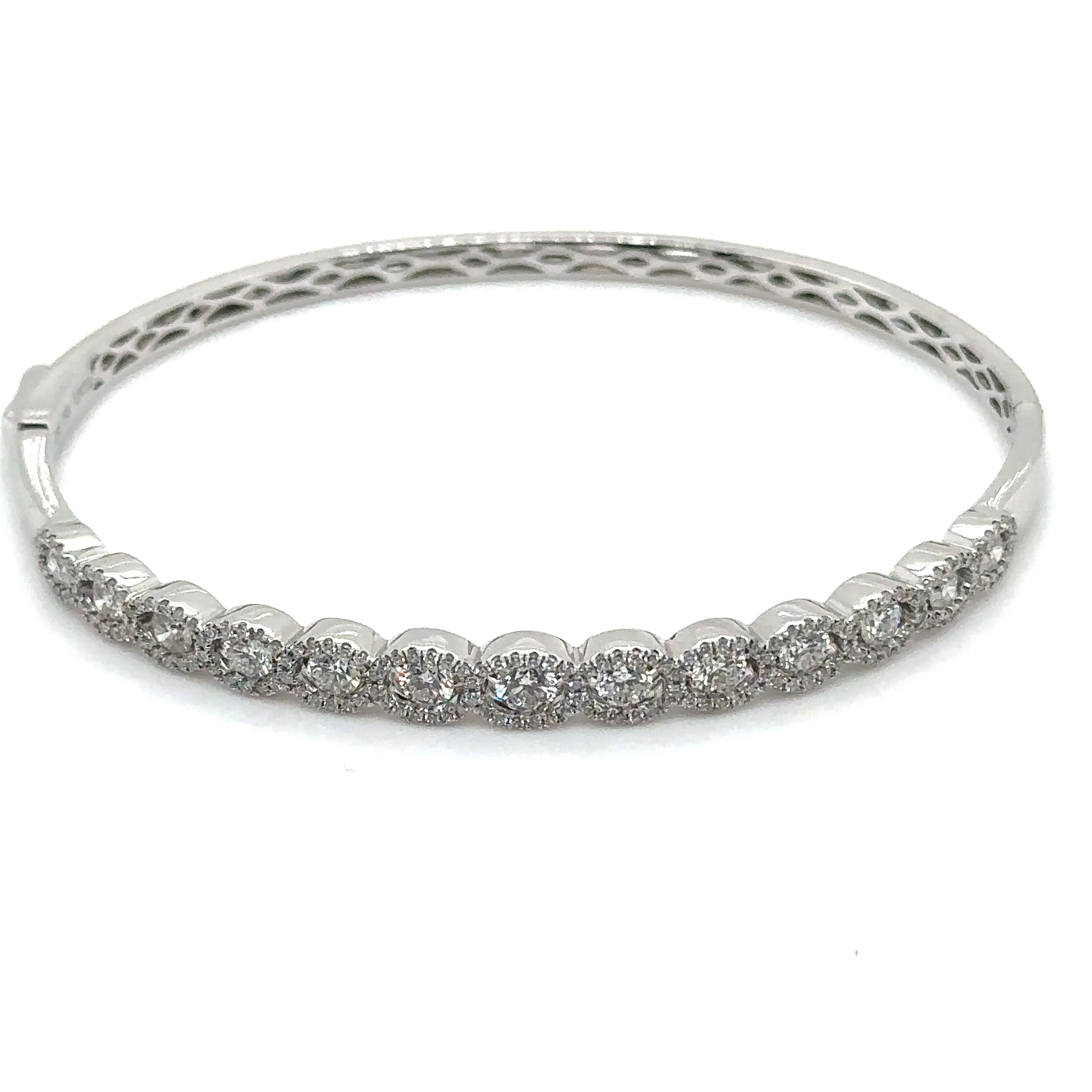 Diamond White Gold Cuff Bracelet