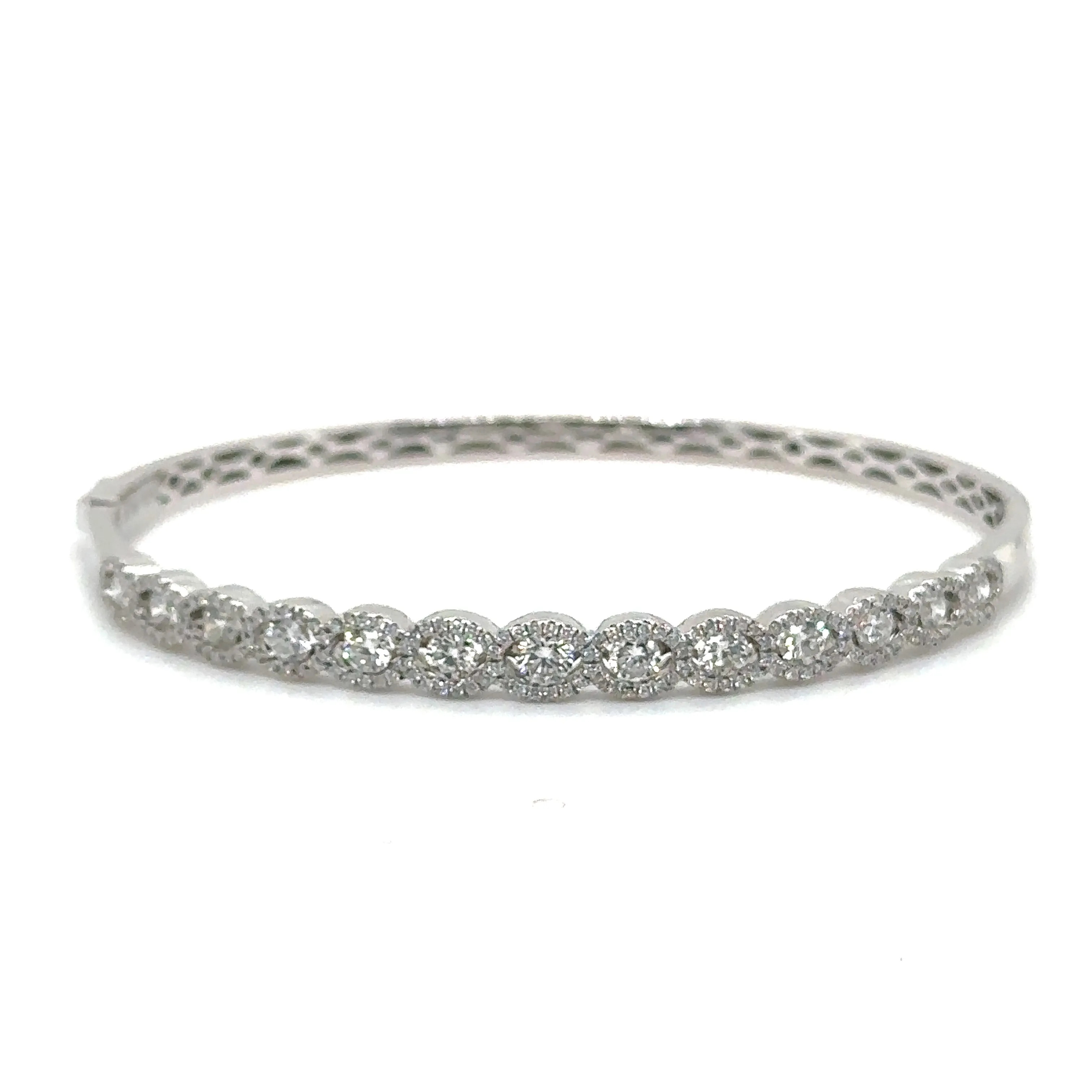 Diamond White Gold Cuff Bracelet