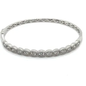 Diamond White Gold Cuff Bracelet