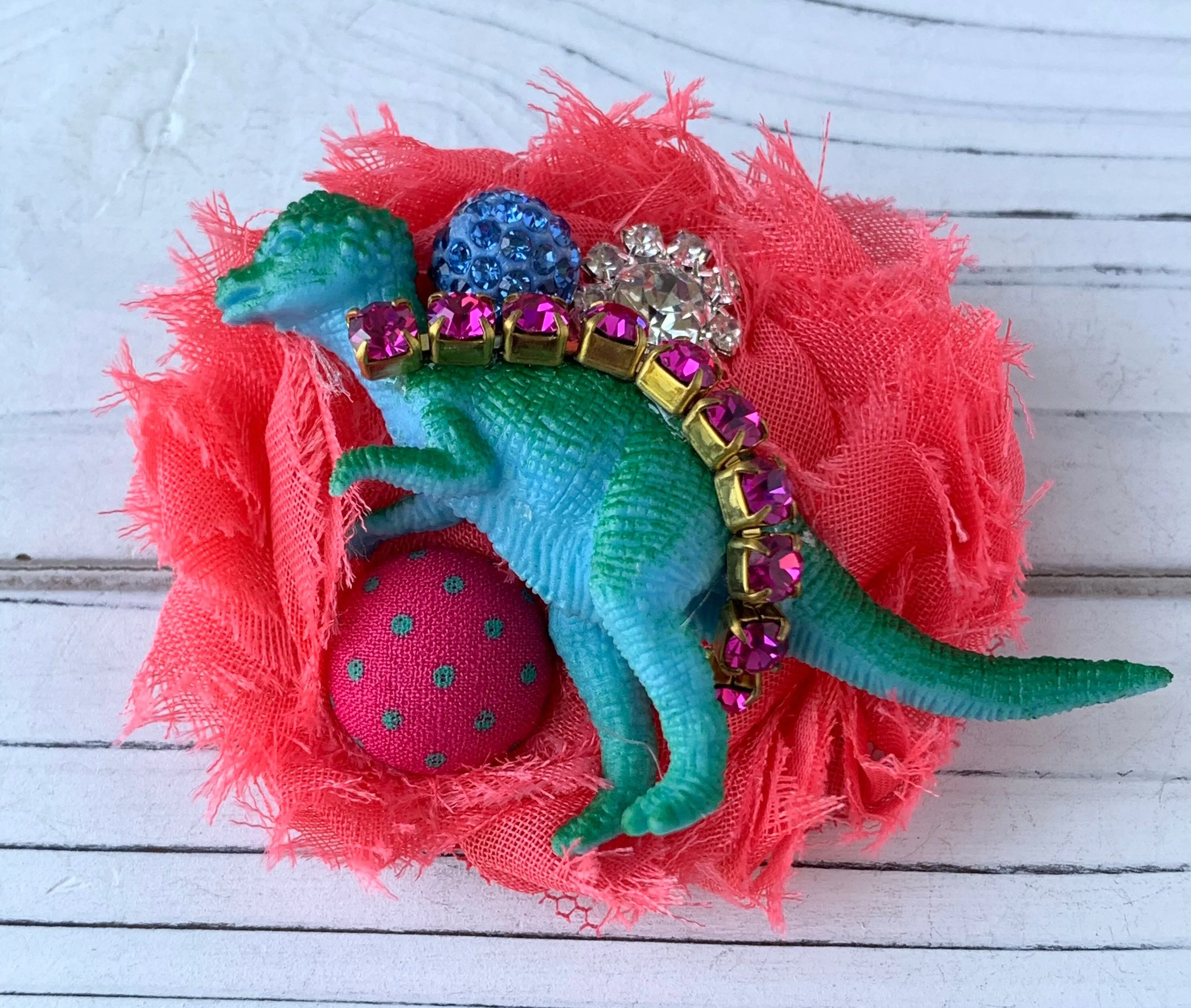 Dino-Mite Barrette in Papaya