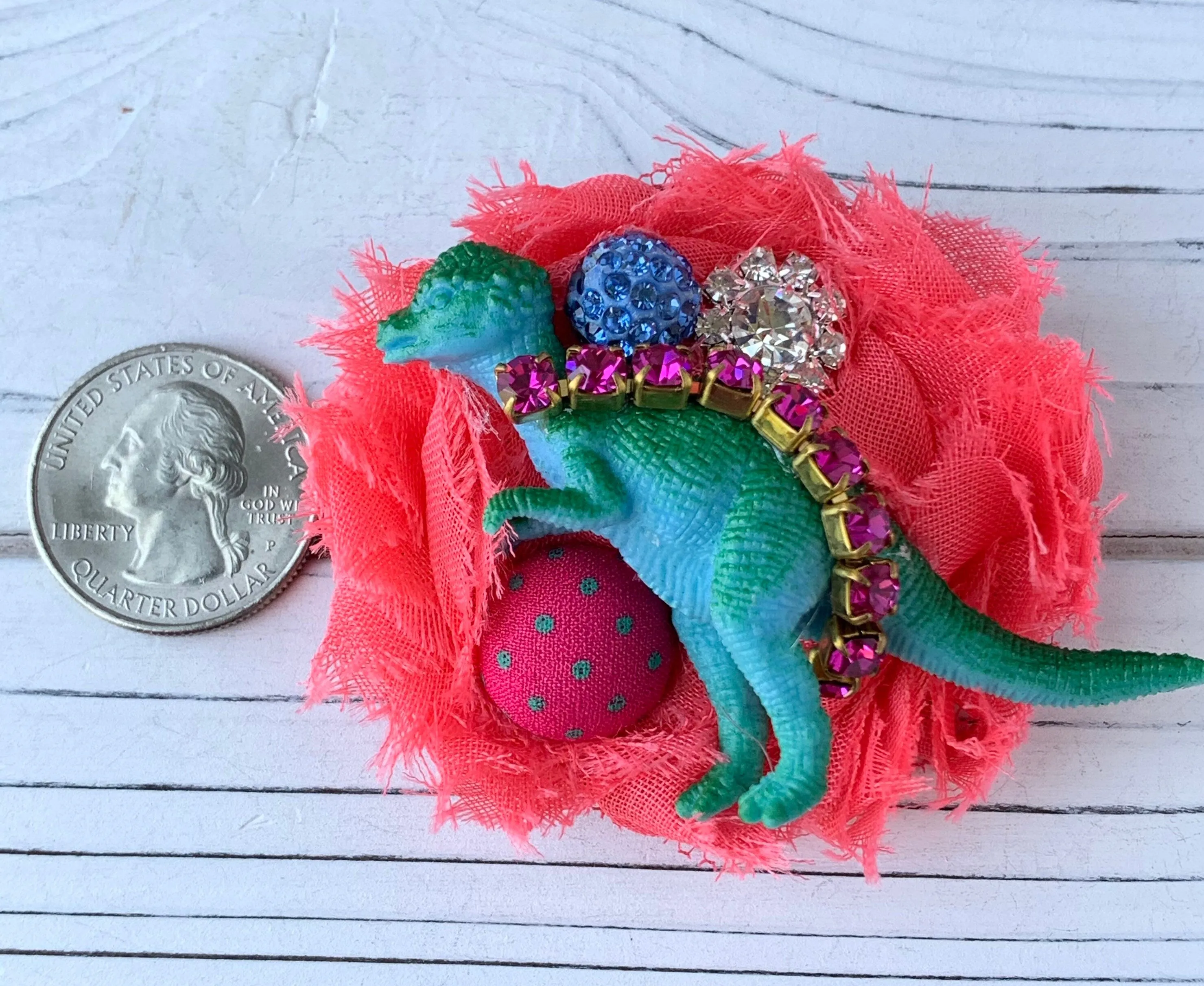 Dino-Mite Barrette in Papaya