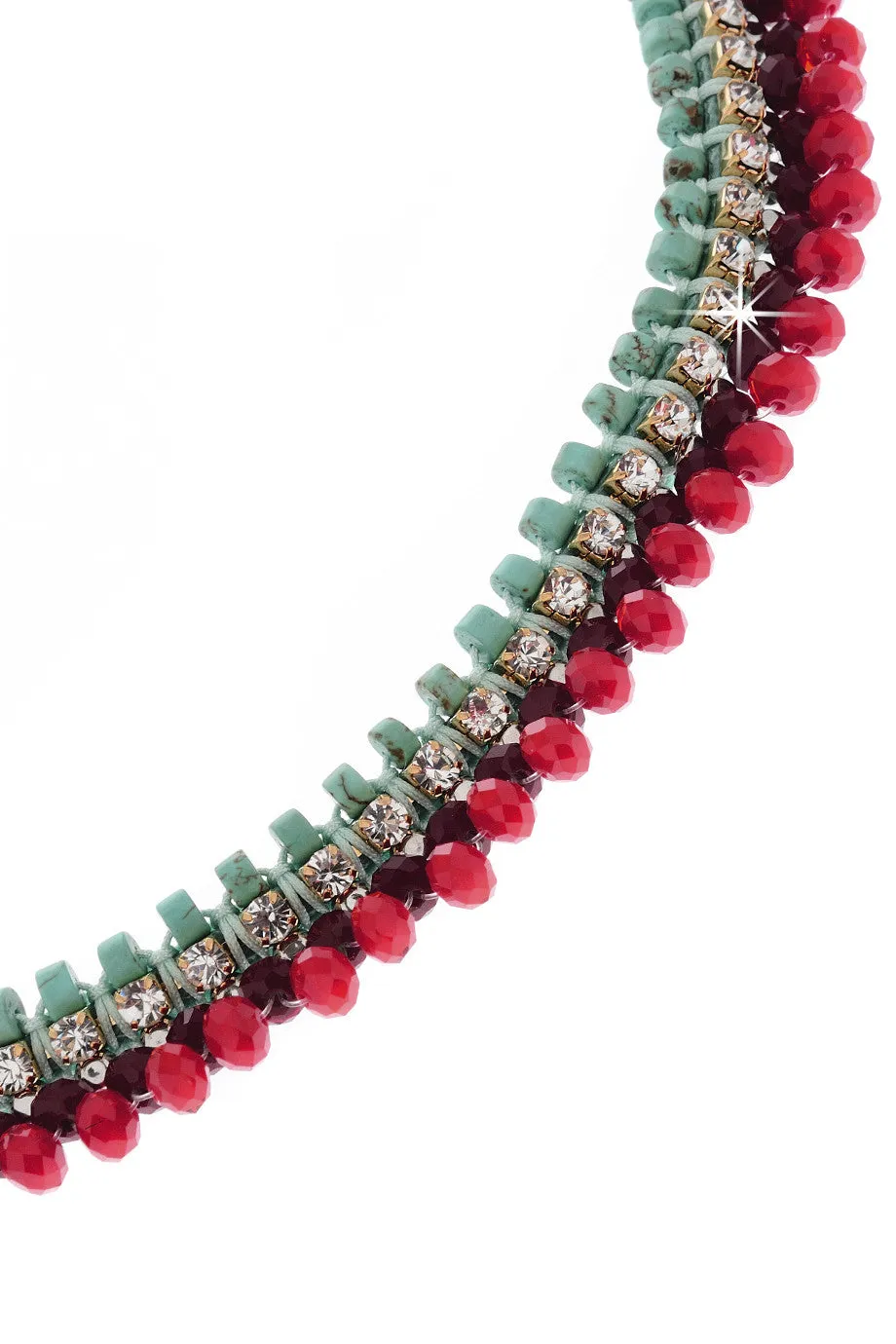 DONELLA Woven Crystal Necklace