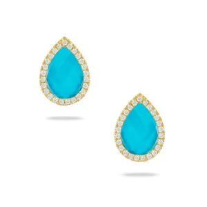 Doves Turquoise and Diamond Earrings E7109TQ-Y