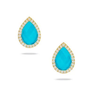 Doves Turquoise and Diamond Earrings E7109TQ-Y