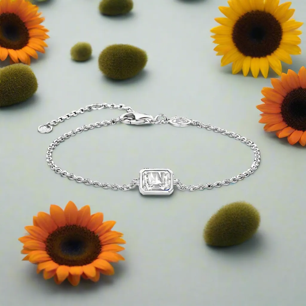 Emerald Cut Cubic Zirconia Bracelet