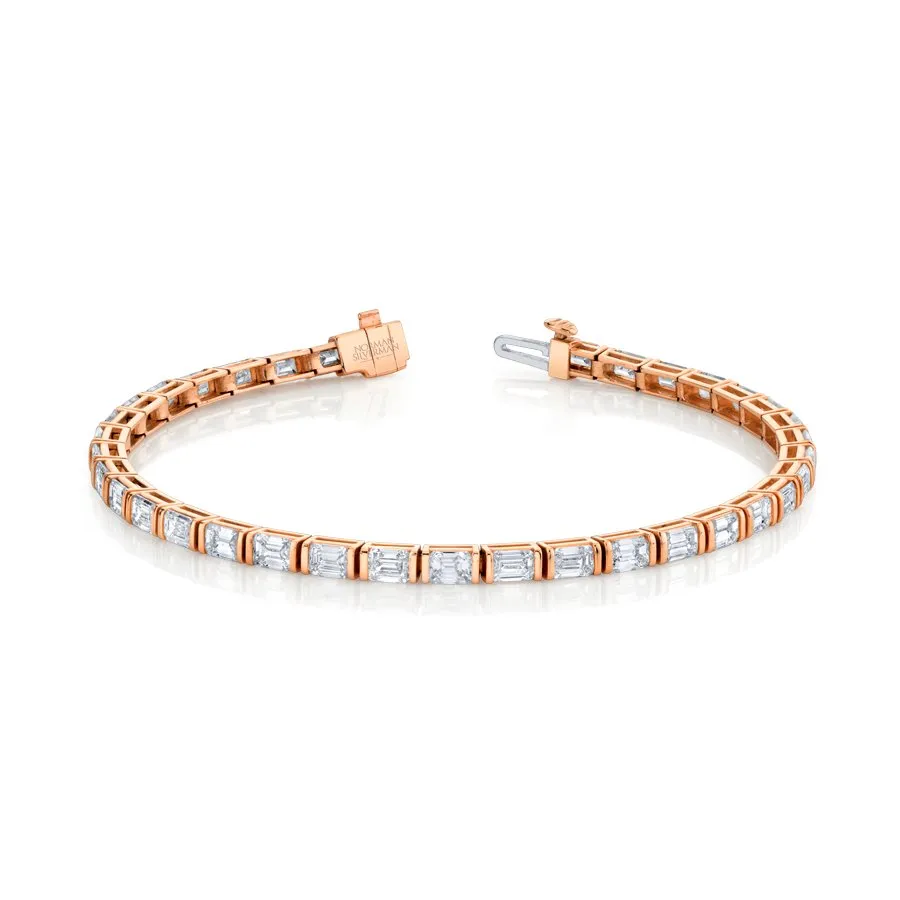 Emerald Cut Straight Line Bracelet