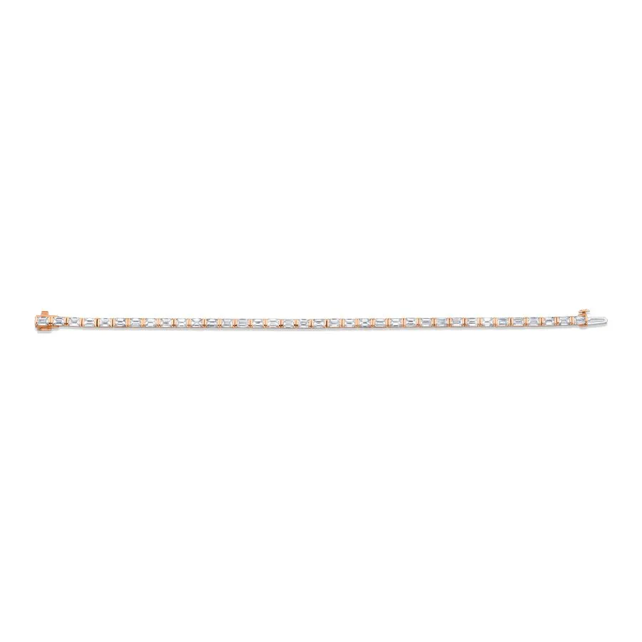 Emerald Cut Straight Line Bracelet