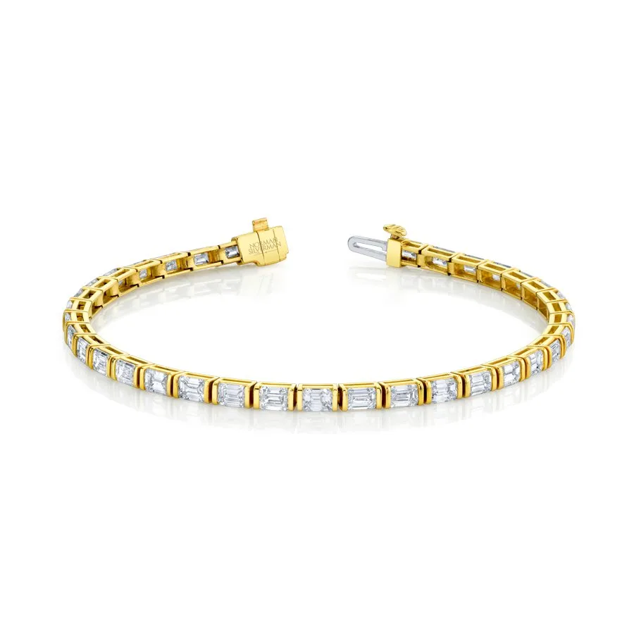 Emerald Cut Straight Line Bracelet