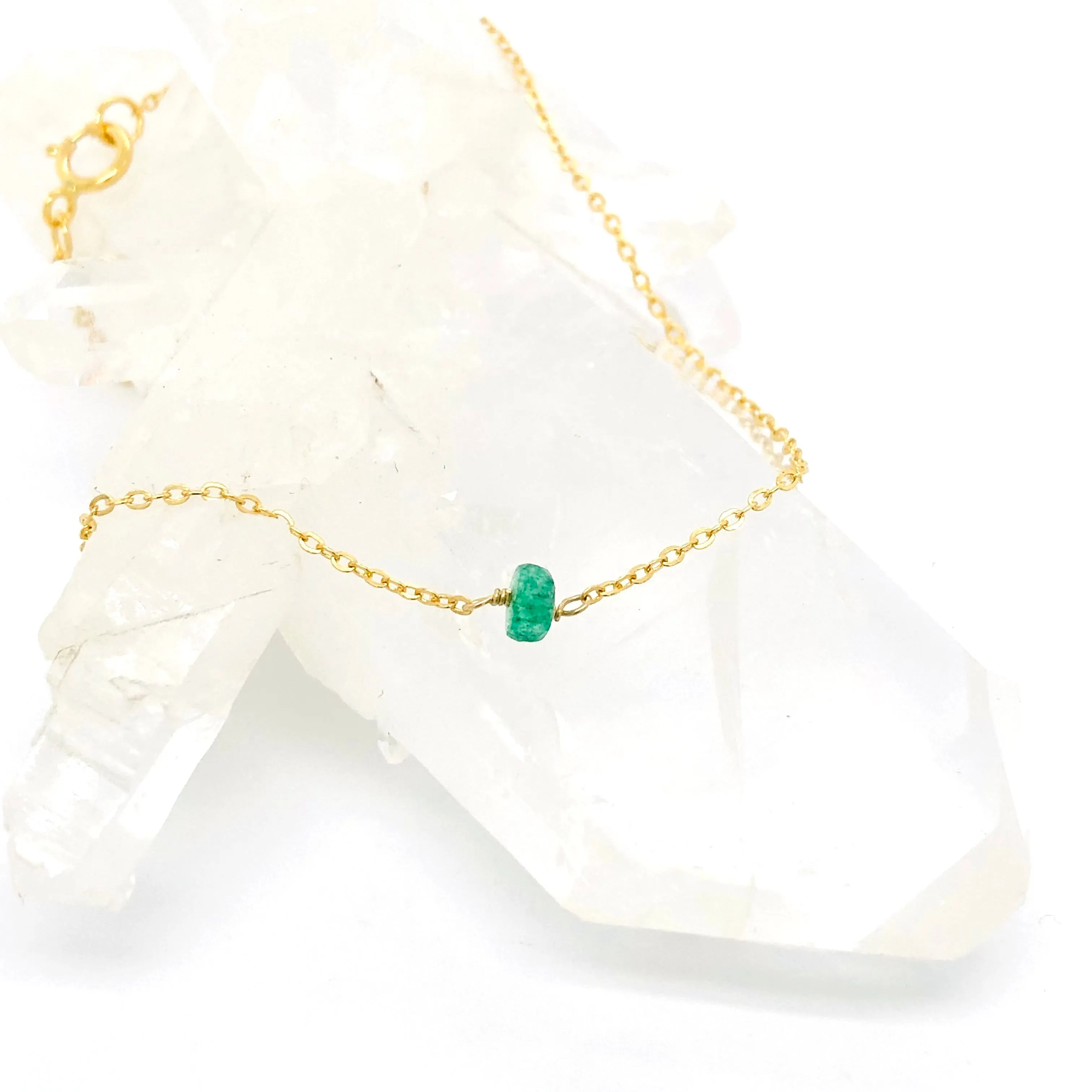 Emerald Green Bracelet, Emerald Bracelet Gold,