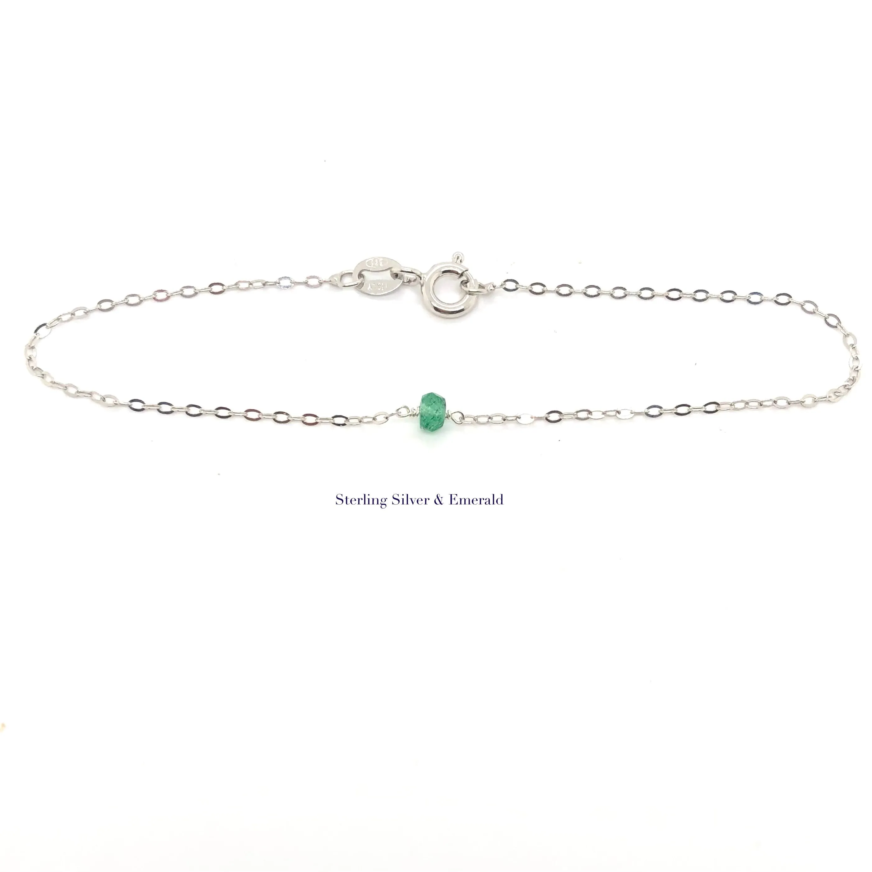 Emerald Green Bracelet, Emerald Bracelet Gold,