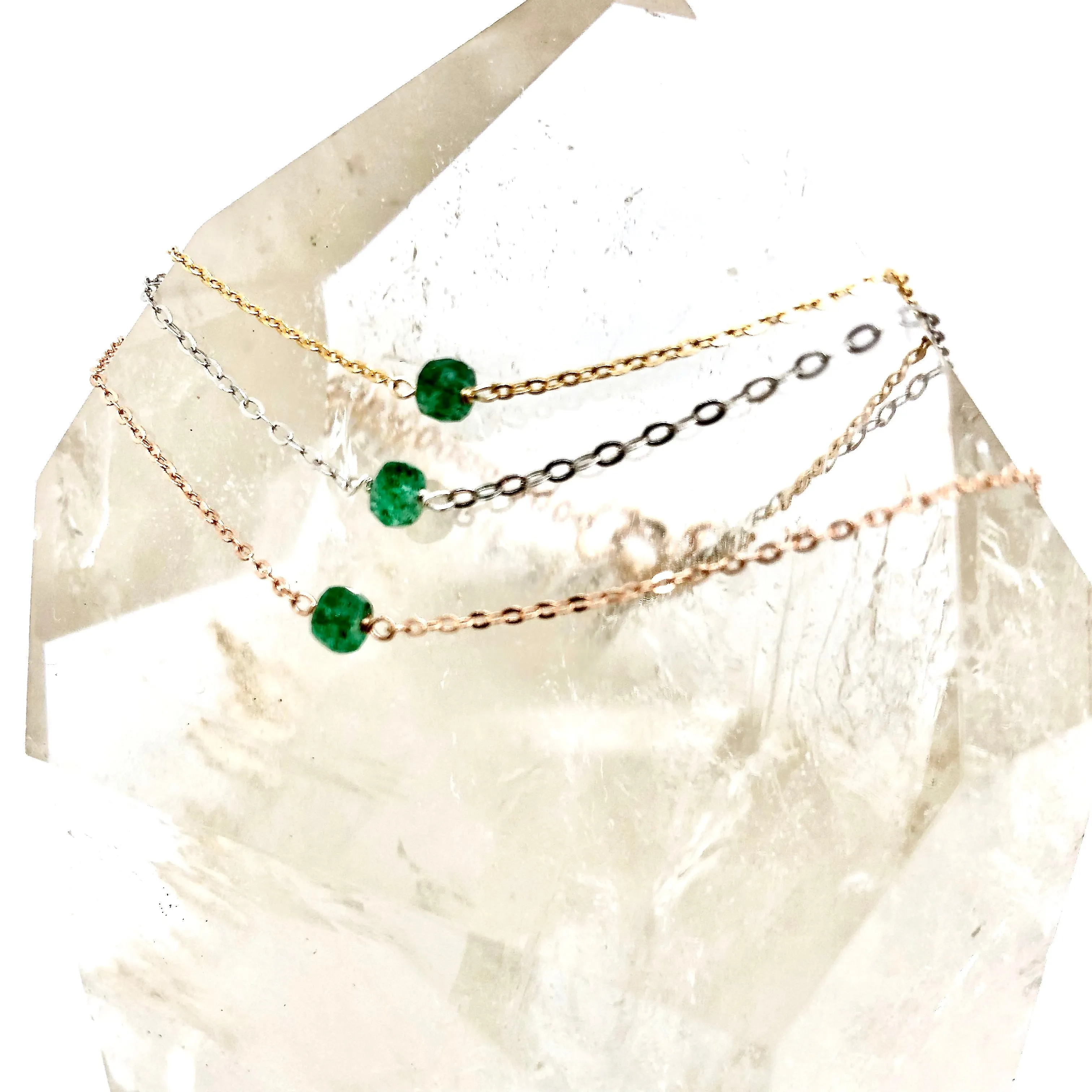 Emerald Green Bracelet, Emerald Bracelet Gold,