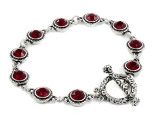 Engraved January Birthstone Crystal Bracelet