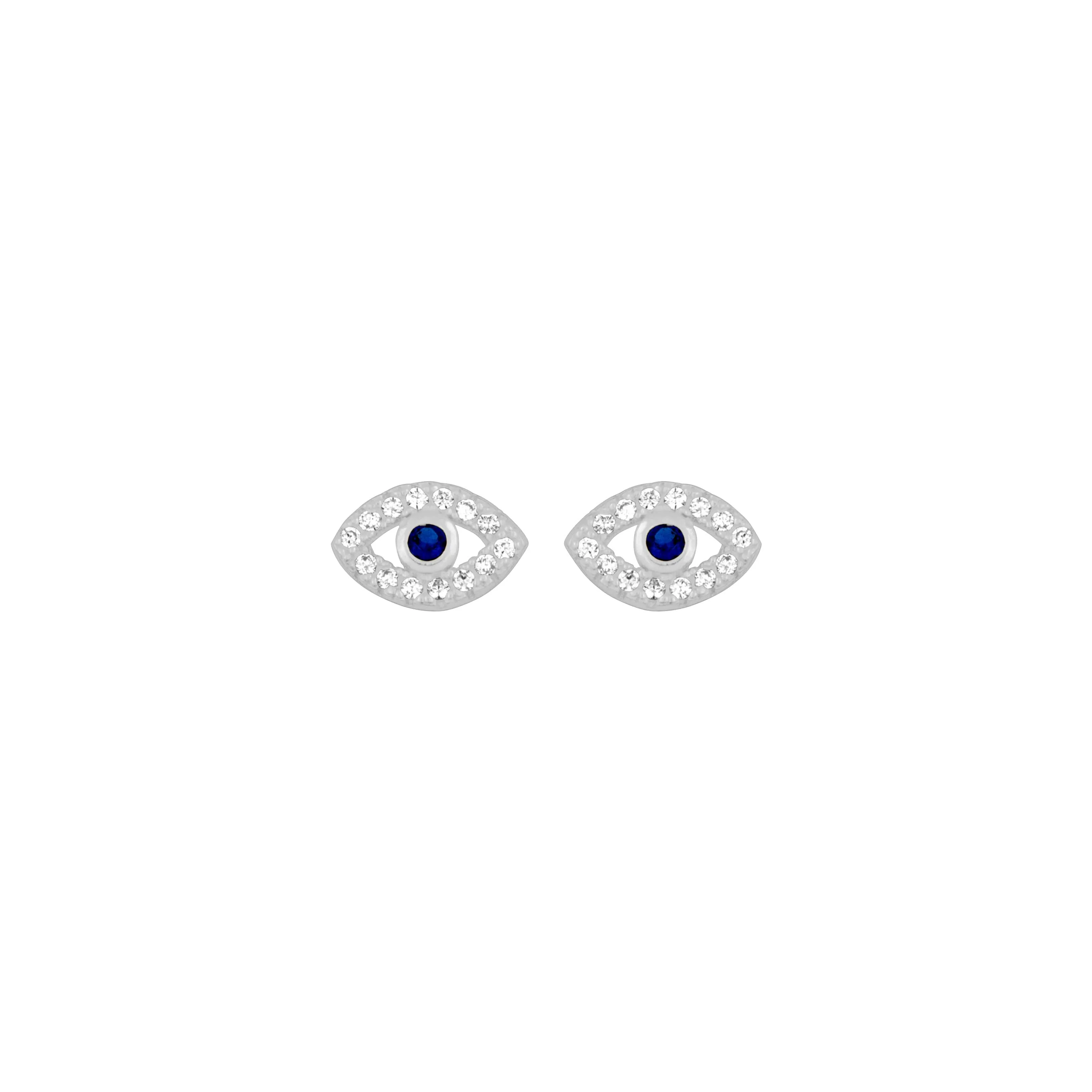 EVIL EYE STUDS SILVER
