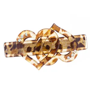Fashion Woman Hair Barrette Clip Animal Print NEW