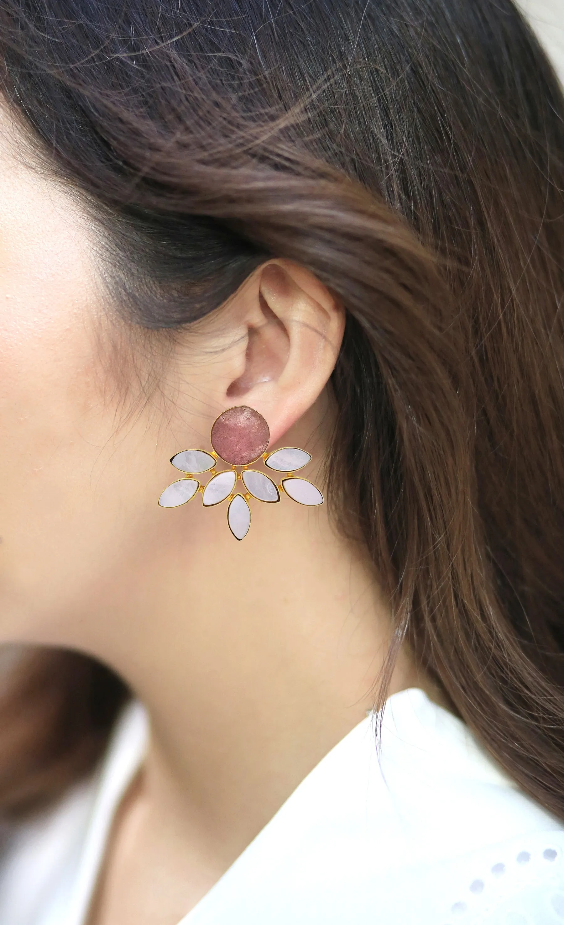 Firework Earrings (Quartz)
