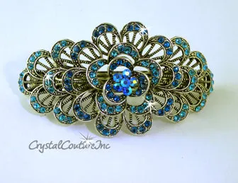 Flower Burst Rhinestone Barrette
