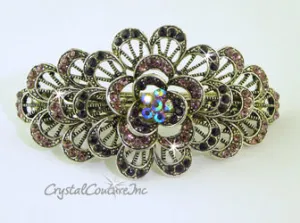 Flower Burst Rhinestone Barrette