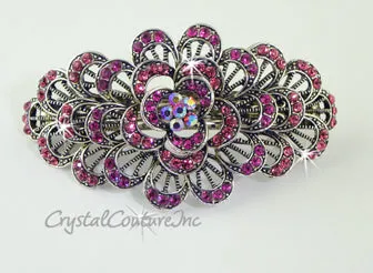 Flower Burst Rhinestone Barrette