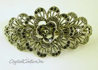 Flower Burst Rhinestone Barrette