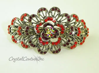Flower Burst Rhinestone Barrette