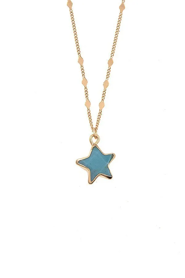 FMN062 Turquoise Star Necklace