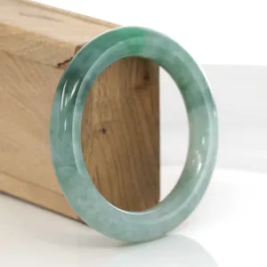 Forest Green Classic Real Jadeite Jade Bangle Bracelet (54 mm) #400