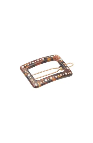 France Luxe Crystal Marquee Cutout Tige Boule Barrette