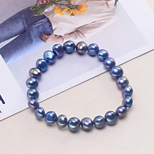 Freshwater Cultured Baroque Pearl Stretch Bracelet