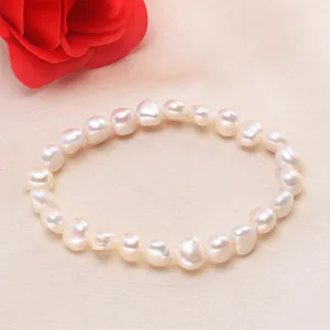 Freshwater Cultured Baroque Pearl Stretch Bracelet