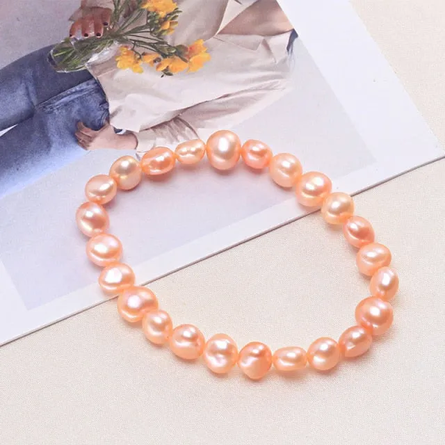 Freshwater Cultured Baroque Pearl Stretch Bracelet