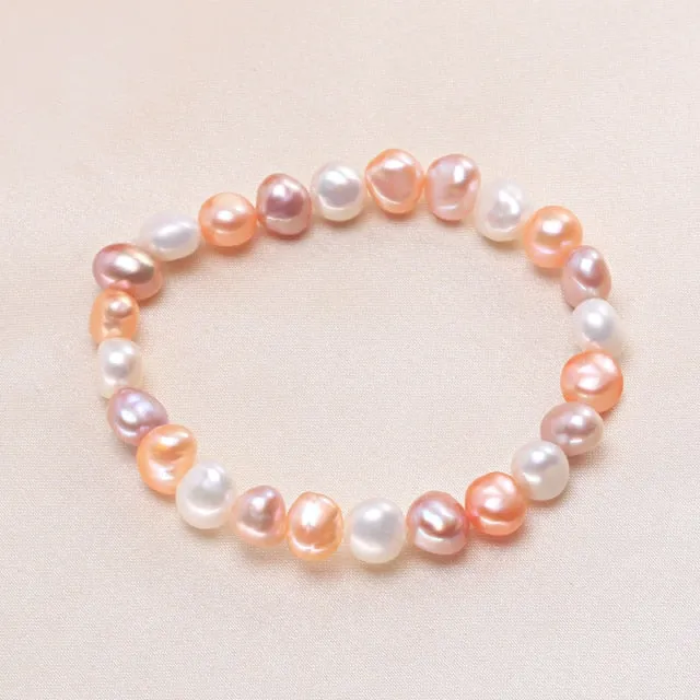 Freshwater Cultured Baroque Pearl Stretch Bracelet
