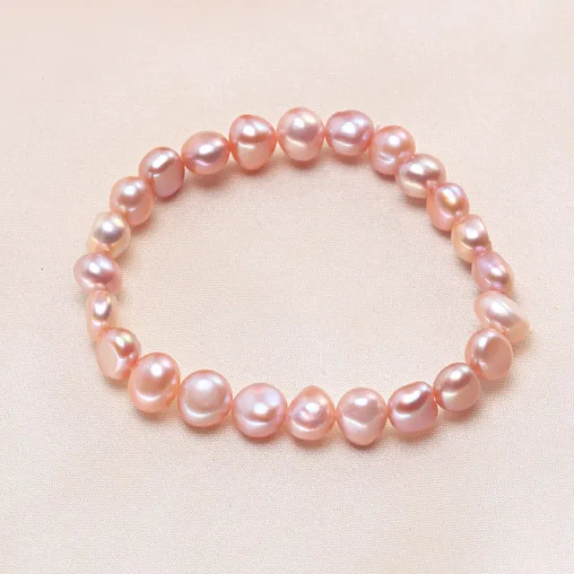 Freshwater Cultured Baroque Pearl Stretch Bracelet