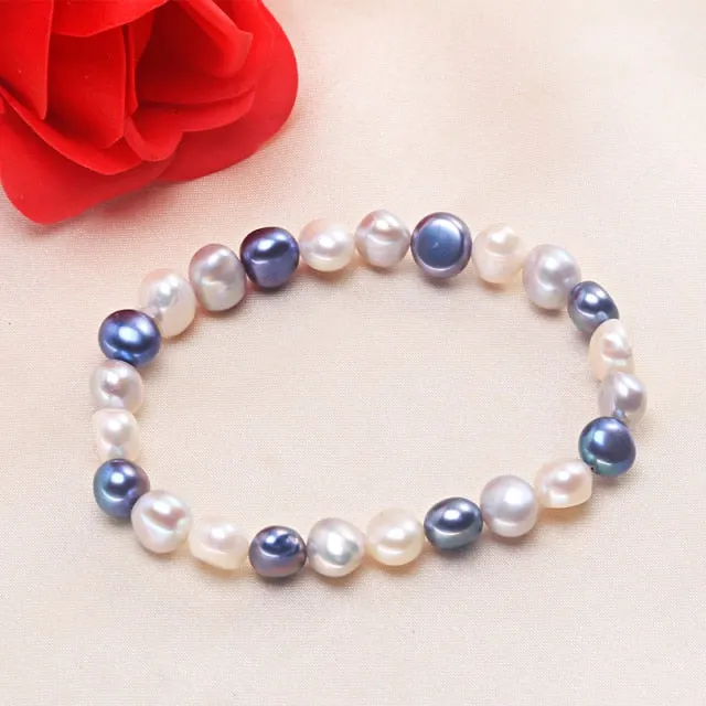 Freshwater Cultured Baroque Pearl Stretch Bracelet