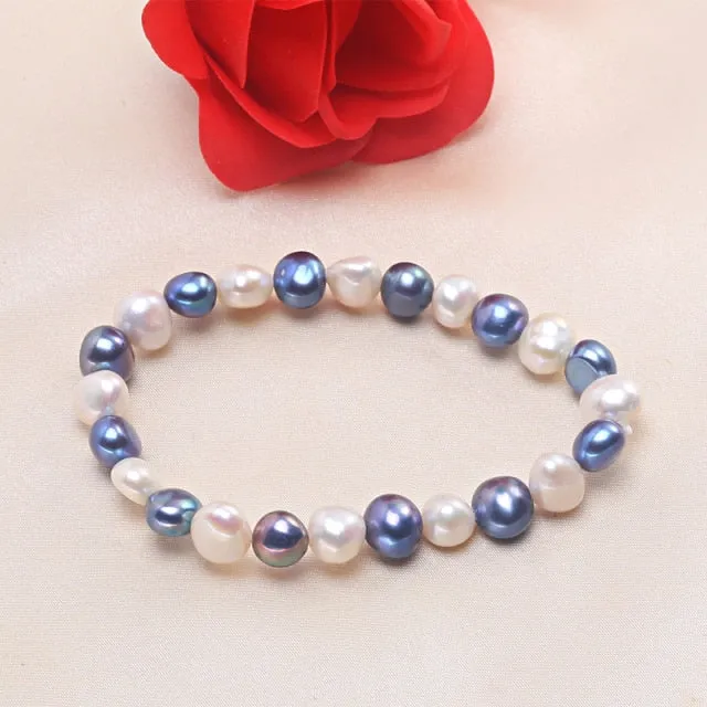 Freshwater Cultured Baroque Pearl Stretch Bracelet