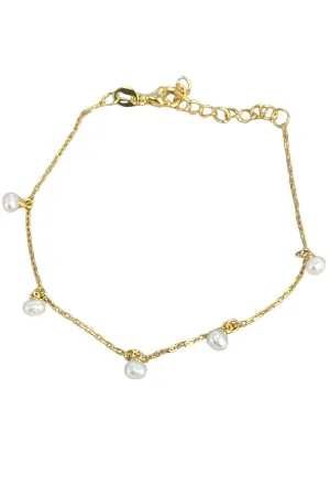 Freshwater Pearl & Gold Bracelet
