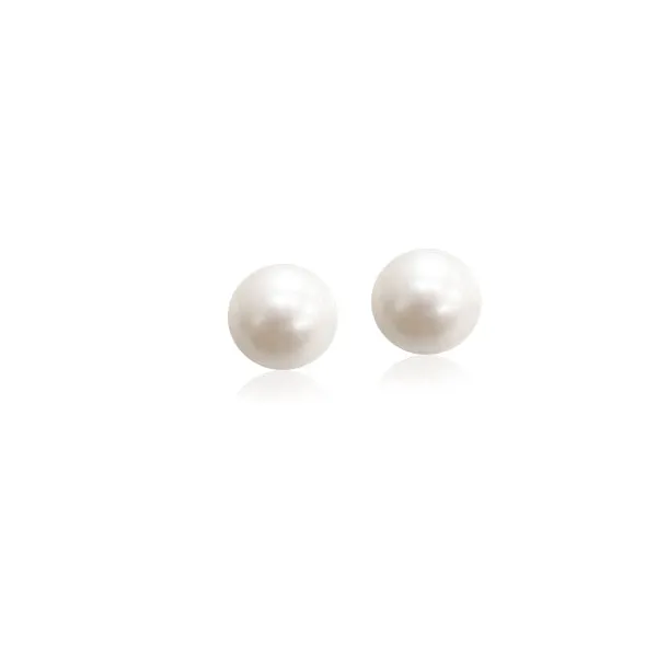 Freshwater Pearl Button Earrings