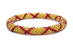 Garnet and Gold Bracelet - Extended 8"