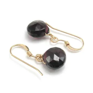 Garnet Earrings with Gold Filled French Ear Wires