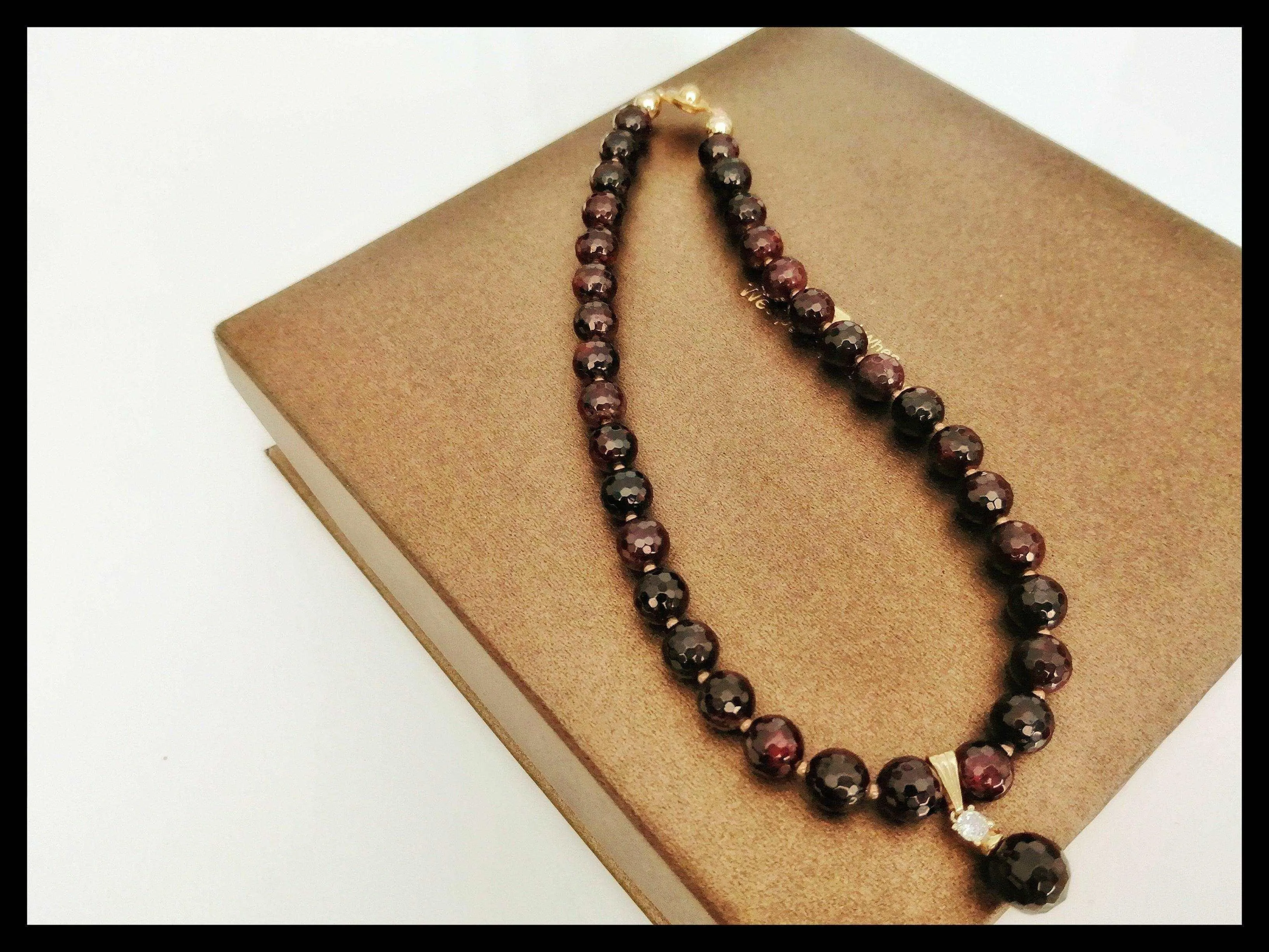Garnet Pendant Necklace