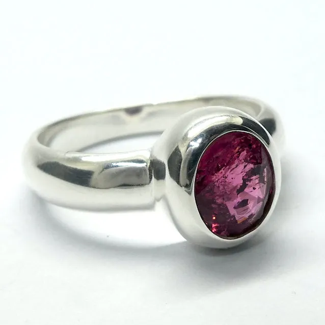 Garnet Ring, Facted Rhodolite, 925 Sterling Silver, US Size 8, p7