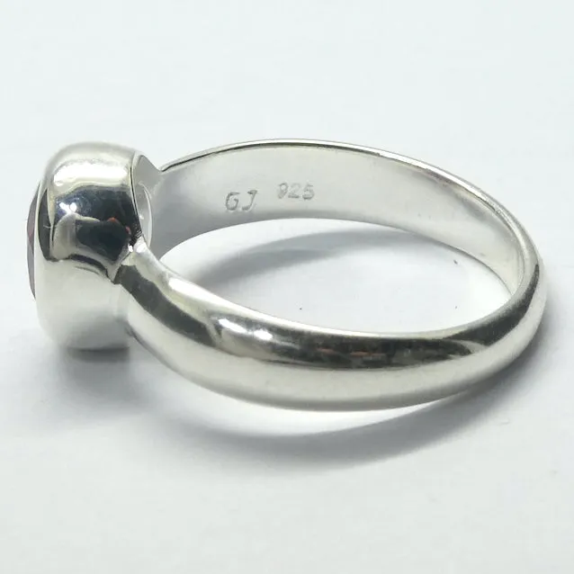 Garnet Ring, Facted Rhodolite, 925 Sterling Silver, US Size 8, p7